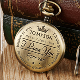 "To My Son" Bronze Pocket Watch