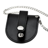 Black Button Clasp Pouch
