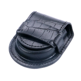 Black Vintage Bounded Leather Pouch