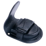 Black Vintage Bounded Leather Pouch