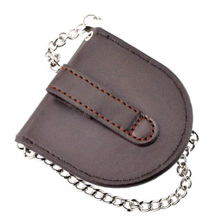 Brown Button Clasp Pouch