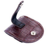 Brown Vintage Bonded Leather Pouch