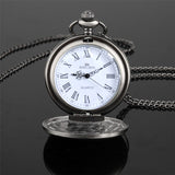 Gun Metal Analog Quartz Pocket Watch