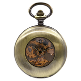 Retro Bronze Mechanical Demi Pocket Watch