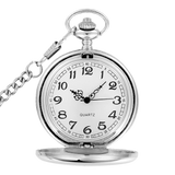 Sleek Silver Analog Quartz Pocket Watch