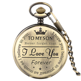 "To My Son" Bronze Pocket Watch