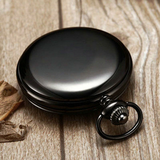 Brilliant Black Analog Quartz Pocket Watch