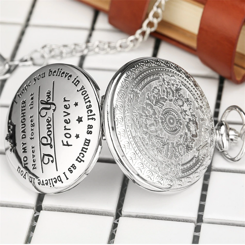 "To My Daughter" Silver Pocket Watch