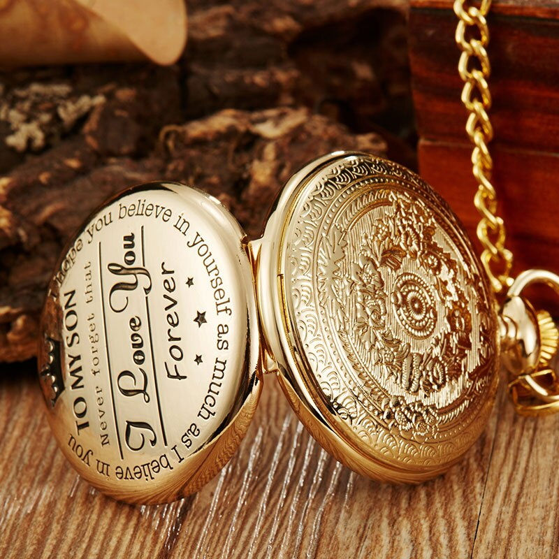 "To My Son" Gold Pocket Watch