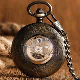 Retro Bronze Mechanical Demi Pocket Watch