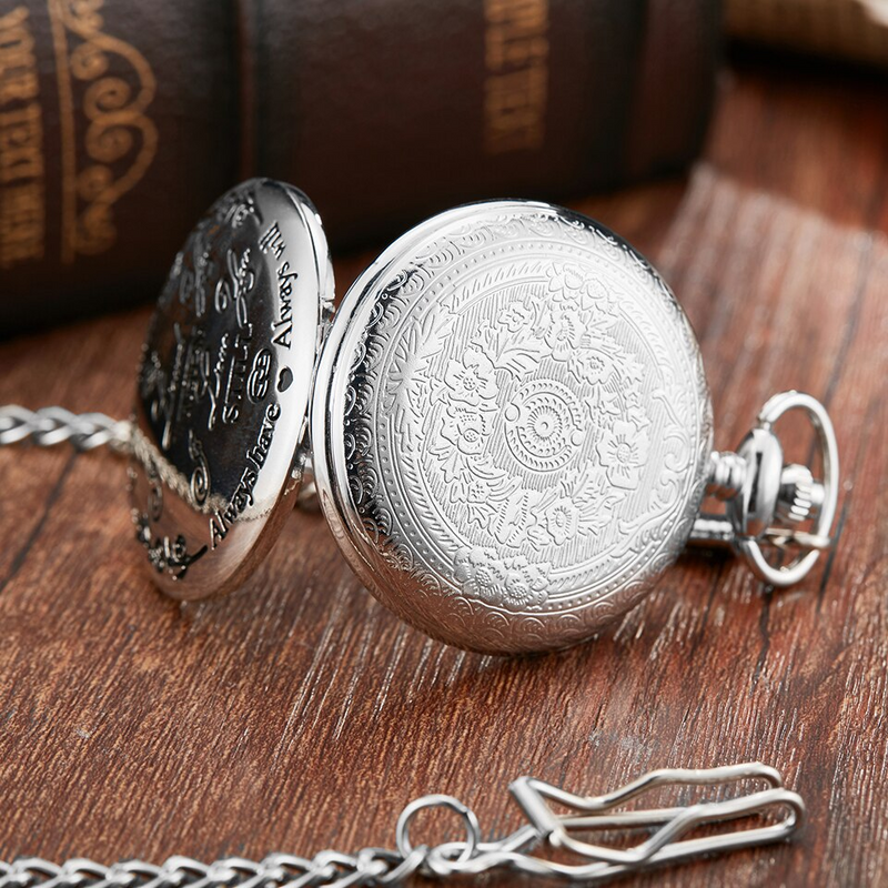 "To My Son" Silver Pocket Watch