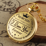 "To My Son" Gold Pocket Watch