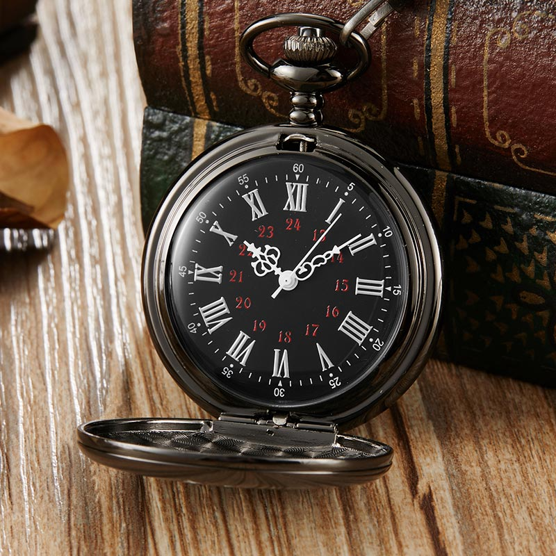 "To My Son" Black Pocket Watch