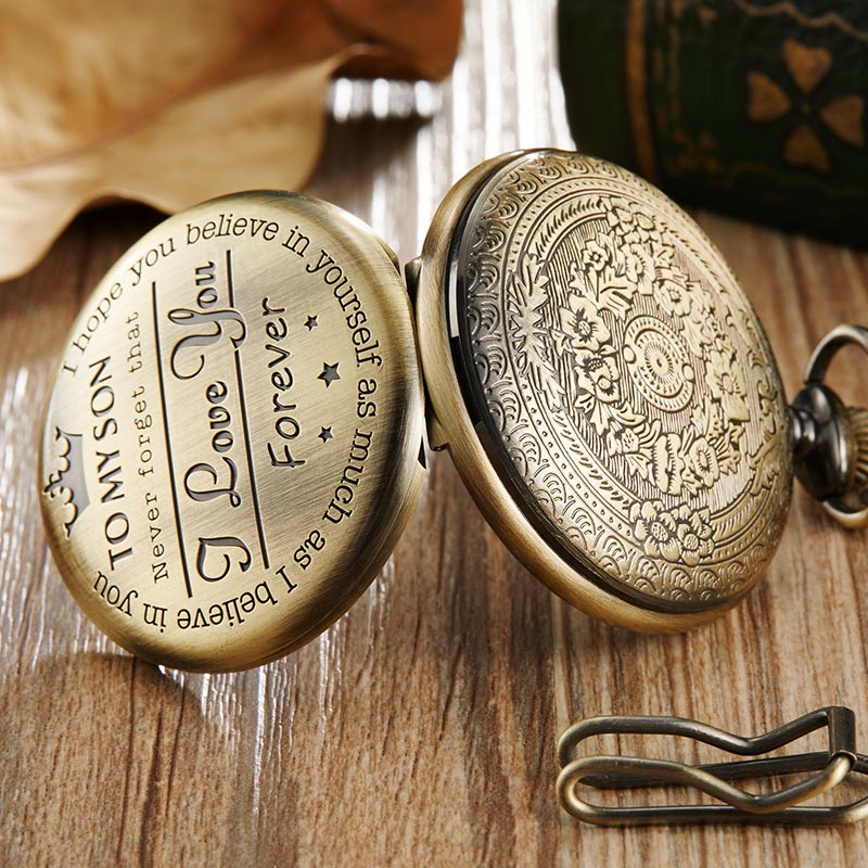 "To My Son" Bronze Pocket Watch