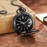 "To My Husband" Black Pocket Watch