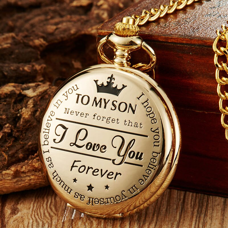 "To My Son" Gold Pocket Watch