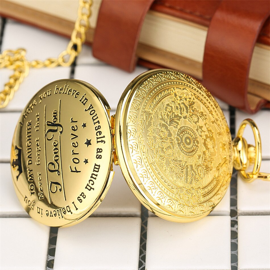 Vintage To My Daughter Gold Pocket Watch - Quartz Movement  display picture 3