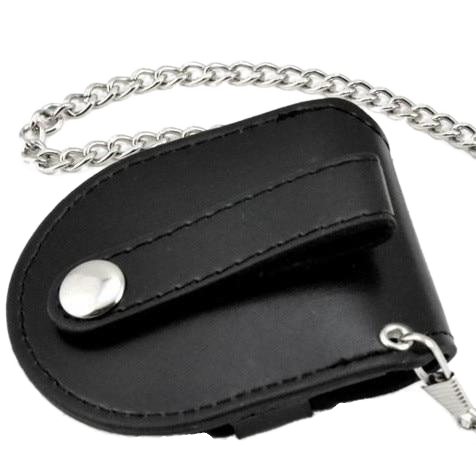 Black Button Clasp Pouch