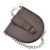 Brown Button Clasp Pouch
