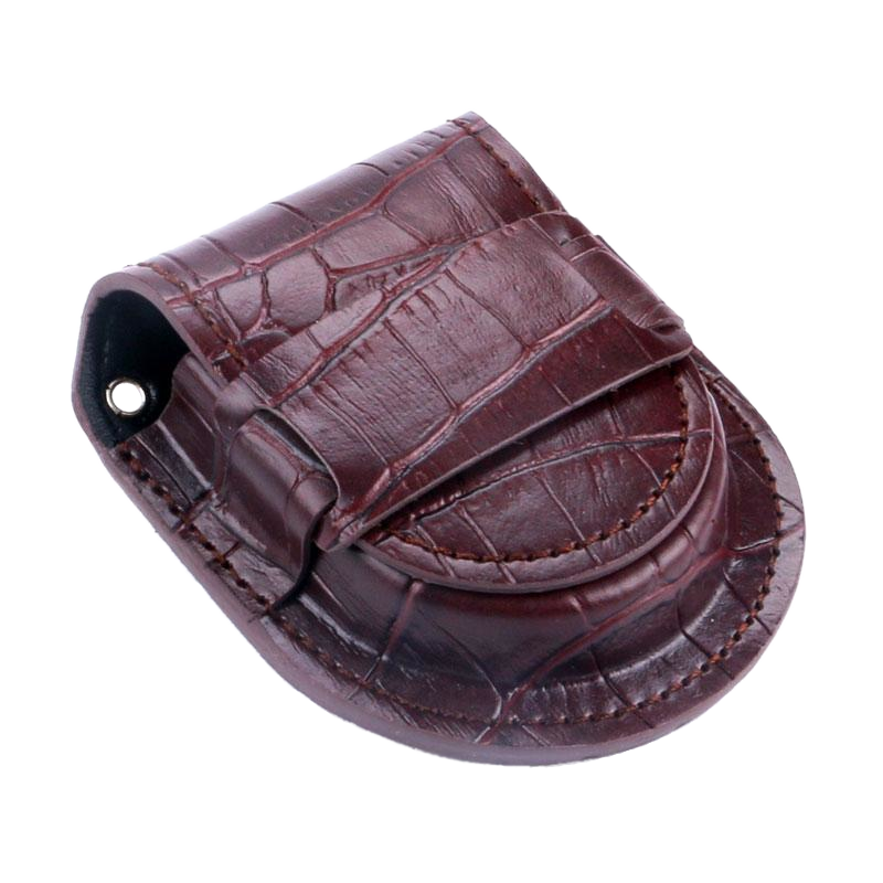 Brown Vintage Bonded Leather Pouch