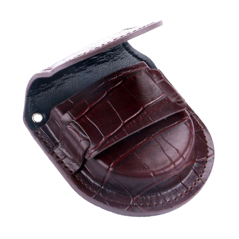Brown Vintage Bonded Leather Pouch