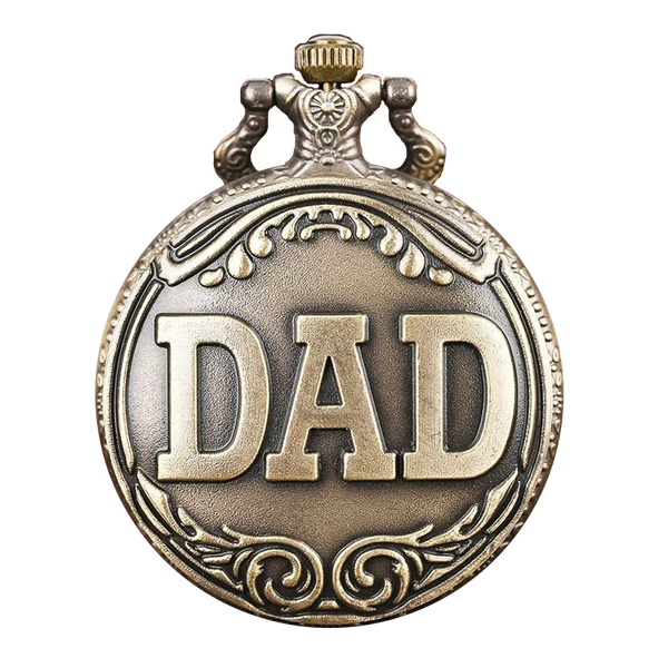 "Dad" Engraved Bronze Pocket Watch