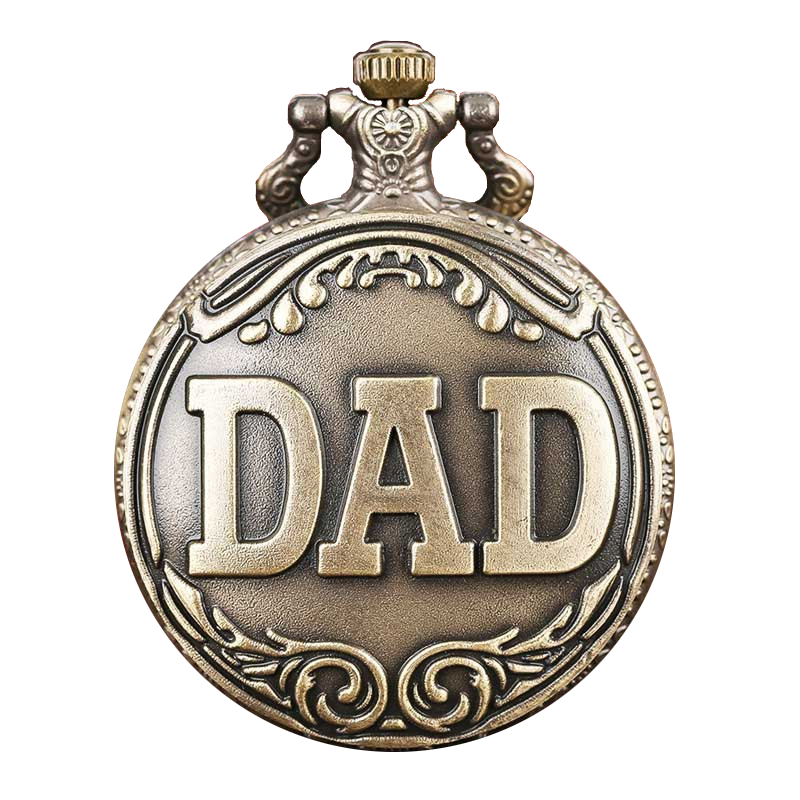 "Dad" Engraved Bronze Pocket Watch