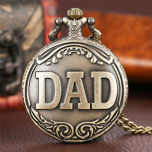 "Dad" Engraved Bronze Pocket Watch