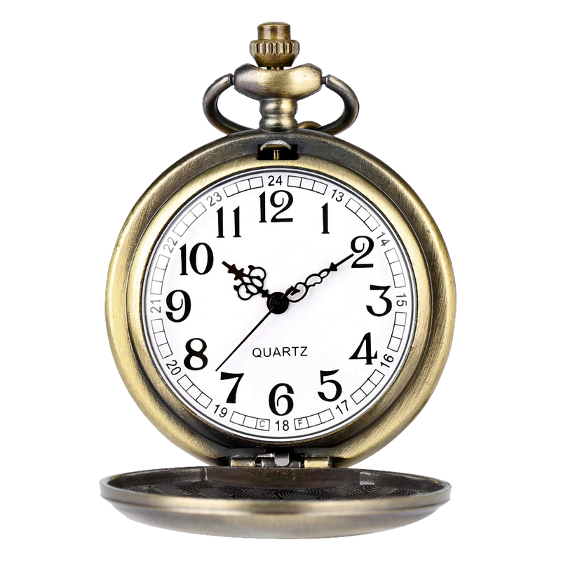 Retro Bronze Analog Quartz Pocket Watch