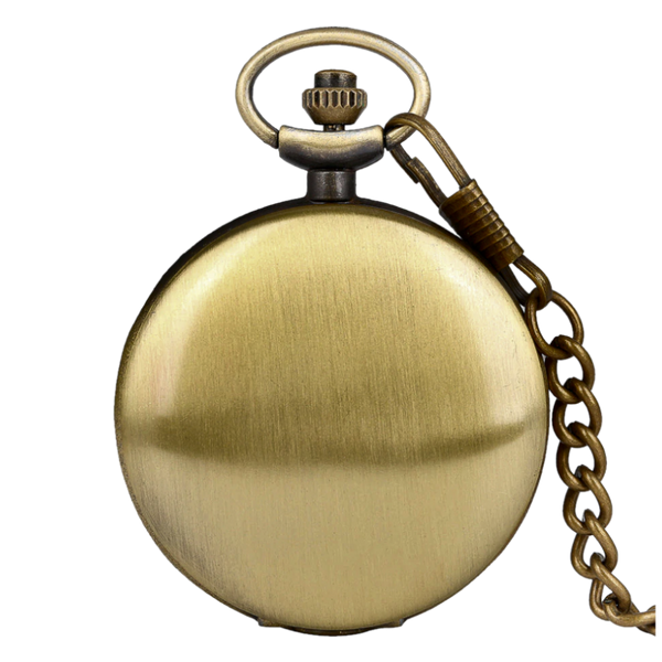 Retro Bronze Analog Quartz Pocket Watch