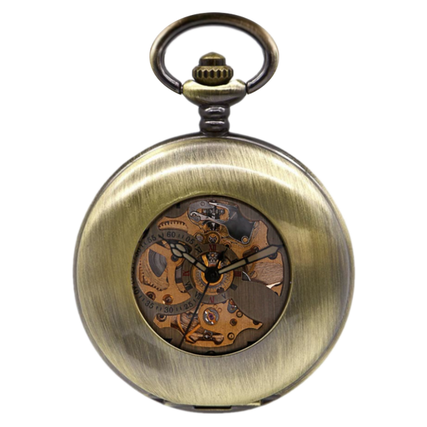 Retro Bronze Mechanical Demi Pocket Watch