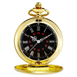 Rich Gold Roman Quartz Pocket Watch