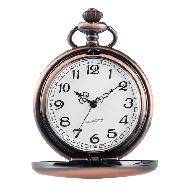 Rose Gold Analog Quartz Pocket Watch