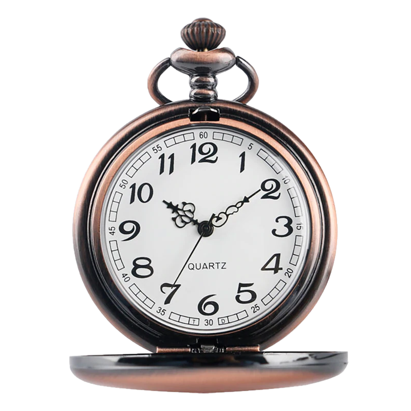 Rose Gold Analog Quartz Pocket Watch