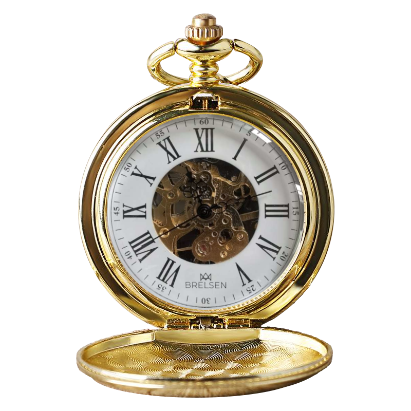 Royal Gold Double Hunter Mechanical Pocket Watch