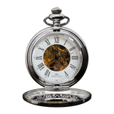 Signature Silver Mechanical Demi Pocket Watch