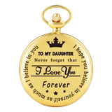 "To My Daughter" Gold Pocket Watch