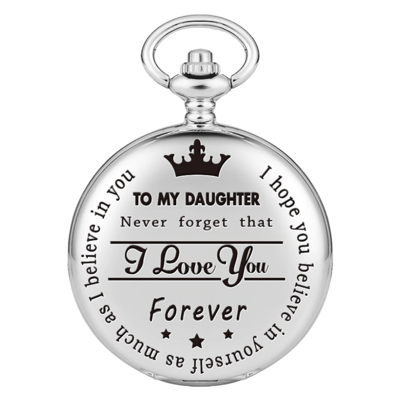 "To My Daughter" Silver Pocket Watch