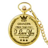 "To My Grandpa" Gold Pocket Watch