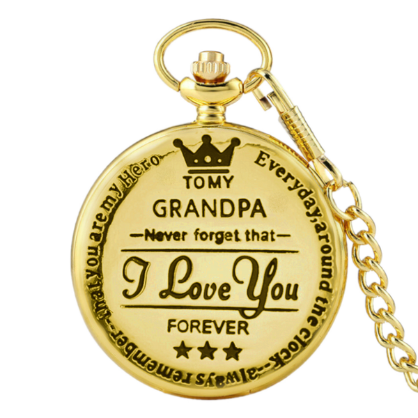 "To My Grandpa" Gold Pocket Watch