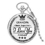 "To My Grandpa" Silver Pocket Watch