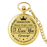 "To My Grandson" Gold Pocket Watch