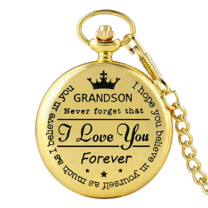 "To My Grandson" Gold Pocket Watch