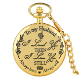 "To My Husband" Gold Pocket Watch