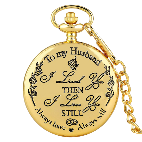 "To My Husband" Gold Pocket Watch