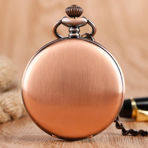 Rose Gold Analog Quartz Pocket Watch