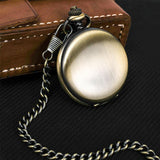 Retro Bronze Roman Quartz Pocket Watch