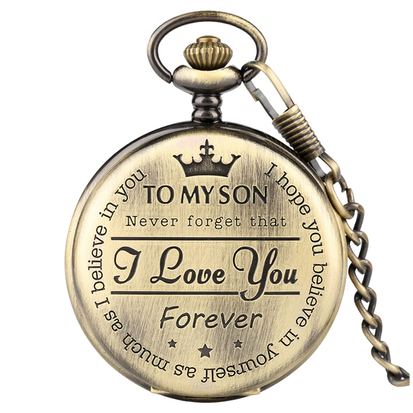 "To My Son" Bronze Pocket Watch