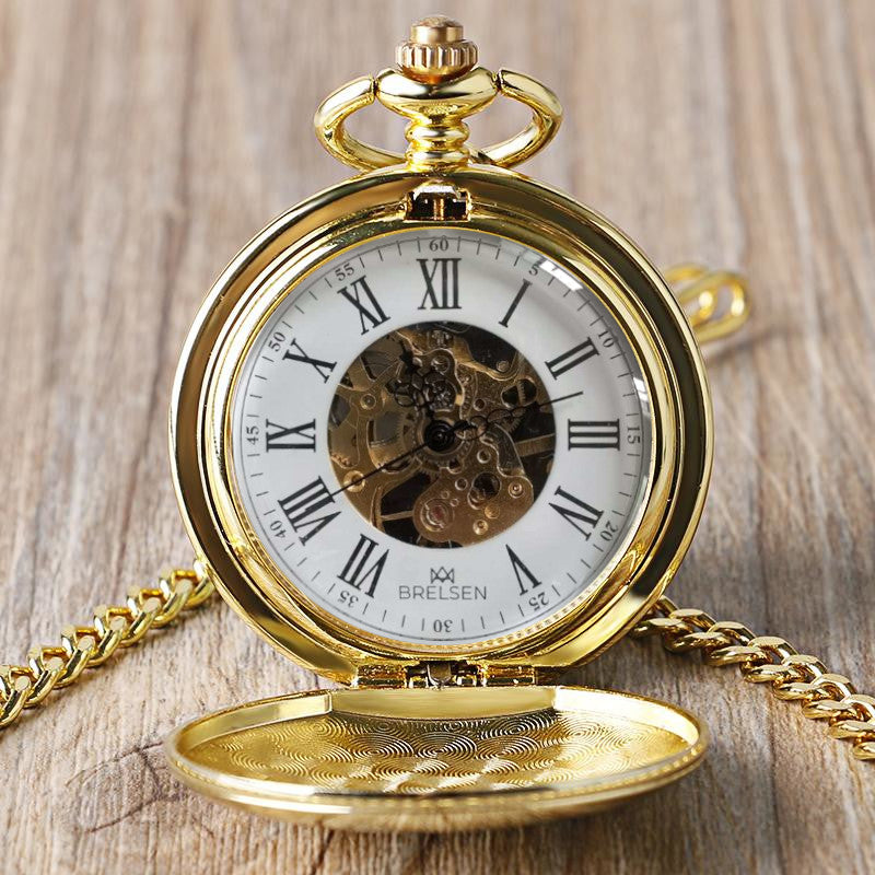 Indiamart Handmade Pocket Watch Royal Gold Double Hunter